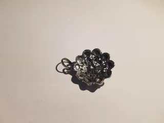 #1211 Colgante botón charro plata de ley 925