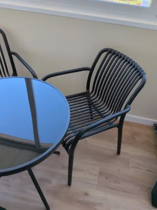 Conjunto mesa y 4 sillas terraza