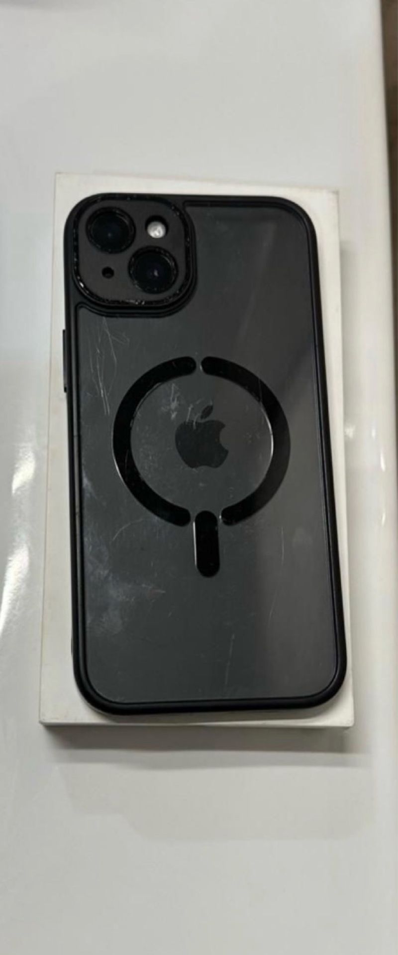 Iphone 15plus negro 256 gb cargador, funda y garan
