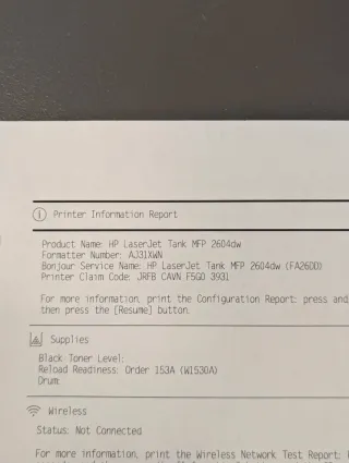 Hp Laserjet Tank 2604dw - Stampante Professionale