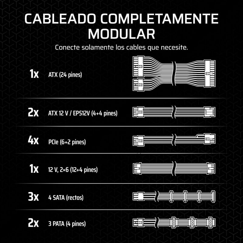 Corsair RM1000x Fuente de Alimentación ATX#J2EPVG afbeelding 2
