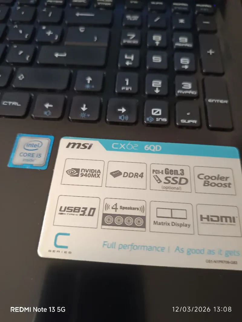 MSI CX62 6QD | Gaming & Trabajo | ¡COMO NUEVO! afbeelding 4