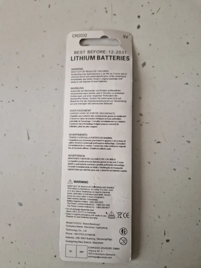 PILAS LITIO BOTON CR2032 3V 5UNIDS 3e afbeelding 4