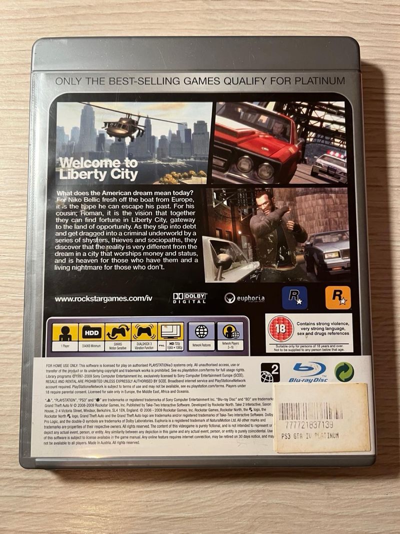 GTA IV Platinum PS3 afbeelding 2