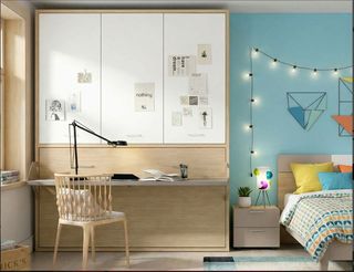 CAMA ABATIBLE CON ESCRITORIO SONRÍE 105×190.