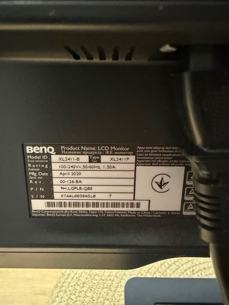 Monitor Gaming BenQ Zowie 24 1080p 144Hz afbeelding 3