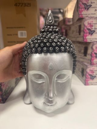 Buda de la suerte plateado