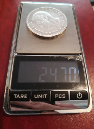 Moneda 5 Pesetas Alfonso XII Rey 1875