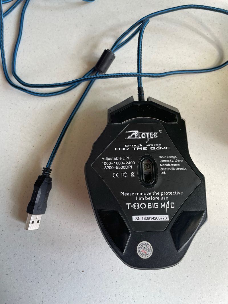 Ratón Gaming Zelotes For The Game afbeelding 2