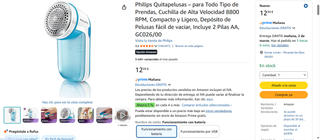 Quitapelusas Eléctrico Philips - ¡Ropa como nueva!