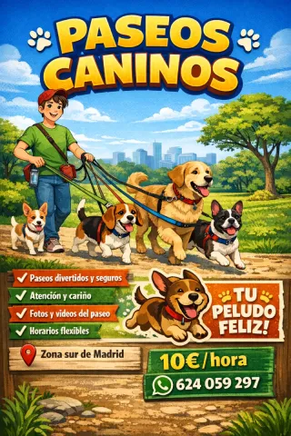 Se realiza paseos caninos