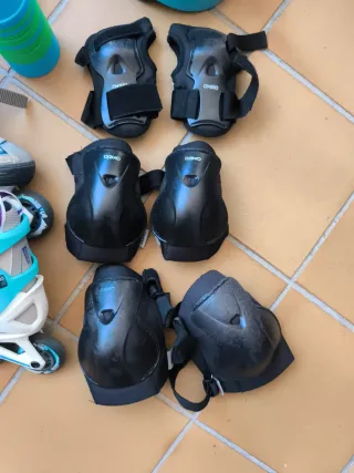 Equipo patinaje: patines,casco,protecciones,bolsa