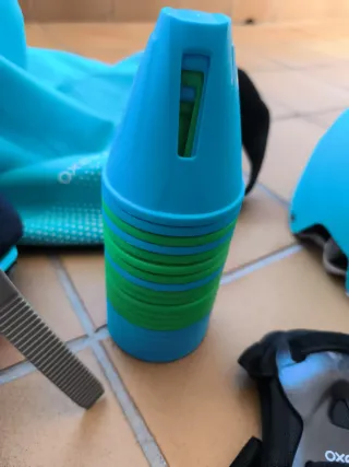 Equipo patinaje: patines,casco,protecciones,bolsa