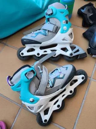 Equipo patinaje: patines,casco,protecciones,bolsa