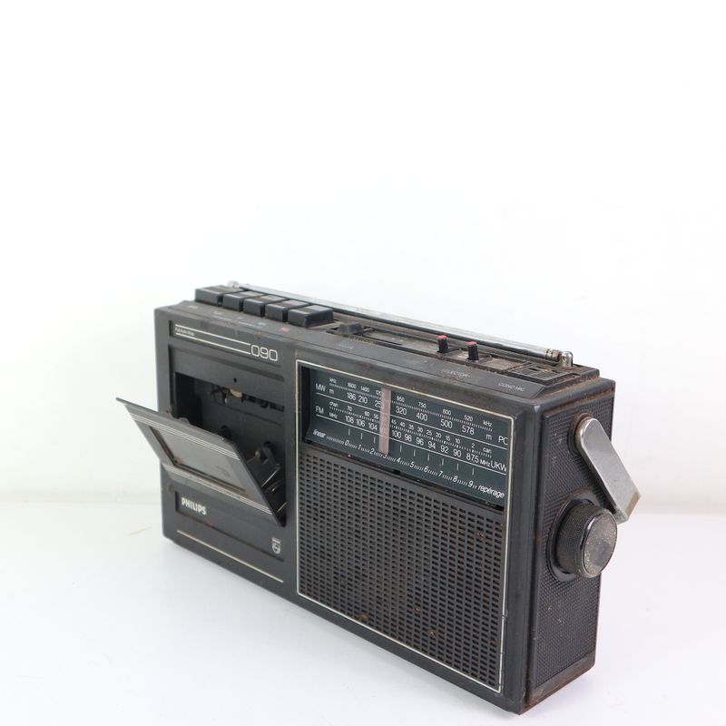 Radio boombox Philips 22ER090/50 de los 80 sin probar afbeelding 2