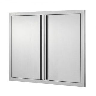 Puerta de Acceso BBQ, Puerta Doble para Cocina Exterior de 787x609 mm, Puerta de Montaje Flush de Acero Inoxidable, Puerta Vertical de Pared con Mangos Rehundidos, para Isla BBQ, Estación de Asado...