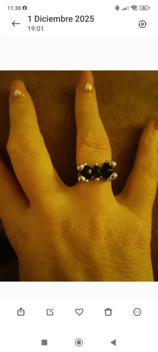 Anillo Tous Acero Quirúrgico Negro y Plateado