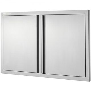 Puerta de Acceso BBQ, Puerta Doble para Cocina Exterior de 914x534 mm, Puerta de Montaje Flush de Acero Inoxidable, Puerta Vertical de Pared con Mangos Rehundidos, para Isla BBQ, Estación de Asado...