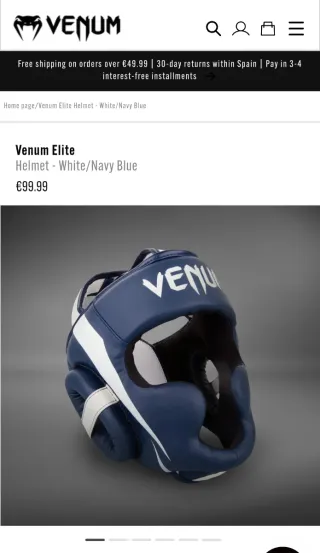 Casco Boxeo Venum Elite Azul