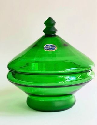 Portacaramelle Vaso Vetro Boemia Verde