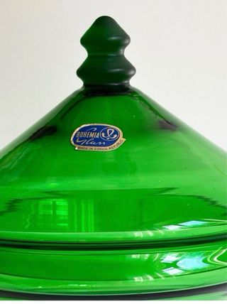 Portacaramelle Vaso Vetro Boemia Verde