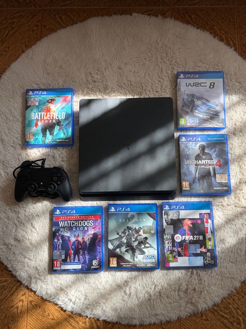 Playstation 4 Slim 500GB + Controlador + Juegos