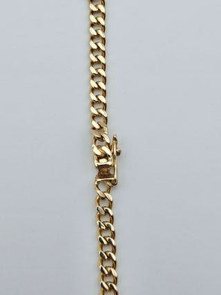 Cadena Cubana Oro Macizo 14K 38.8gr 78cm