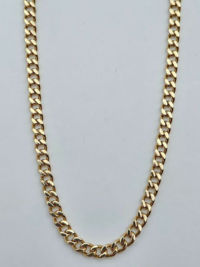 Cadena Cubana Oro Macizo 14K 38.8gr 78cm