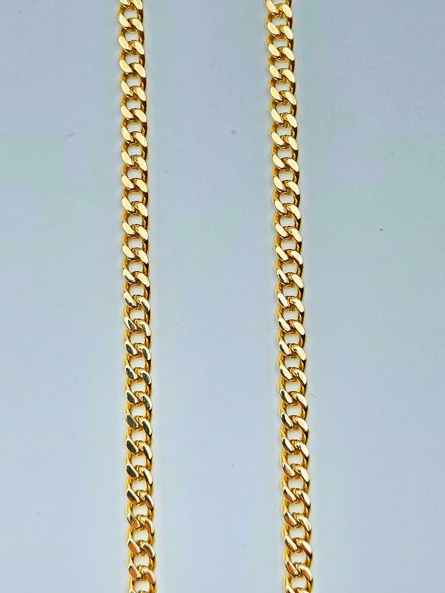 Cadena Cubana Oro Macizo 14K 38.8gr 78cm
