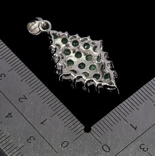 Colgante Plata con Esmeraldas Naturales