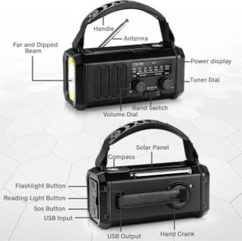 Radio de emergencia multifunción afbeelding 4