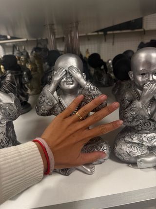 Juego 3 monjes budistas plata