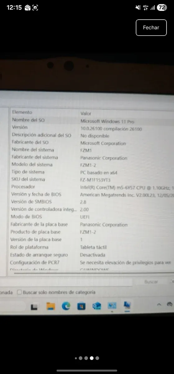 Panasonic Toughpad FZ-M1 Windows 11 afbeelding 8
