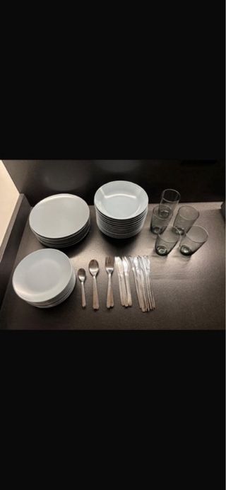 Vajilla Ikea Azul Porcelana