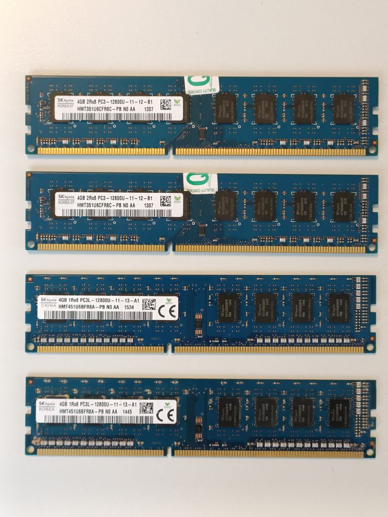 DDR3 1600 MHz 4GB, 8GB, 16GB o 24GB Memoria RAM