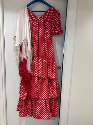 Vestido Flamenca Lunares Talla 44/46