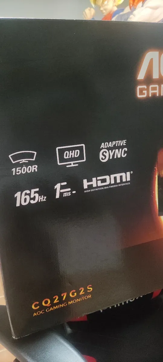 Monitor Curvo AOC CQ27G2S Gaming 165Hz QHD afbeelding 3