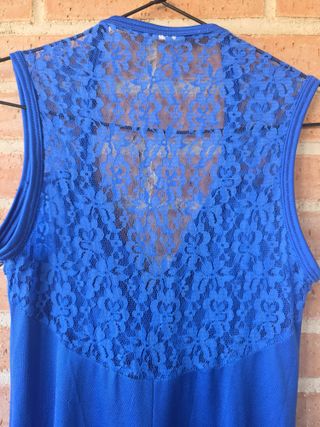 Vestido azul largo elegante