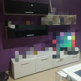 Mueble de salón blanco
