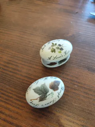 2 Cajitas Royal Adderley de porcelana inglesa