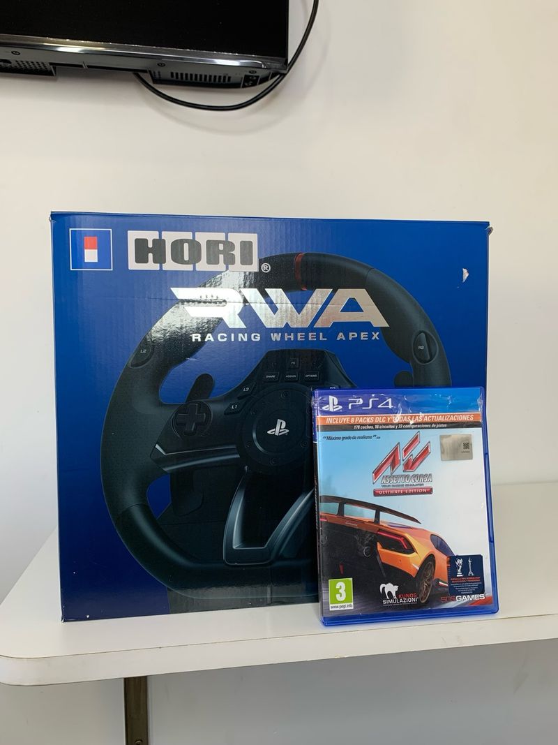 Volante Hori RWA Racing Wheel Apex + Juego PS4