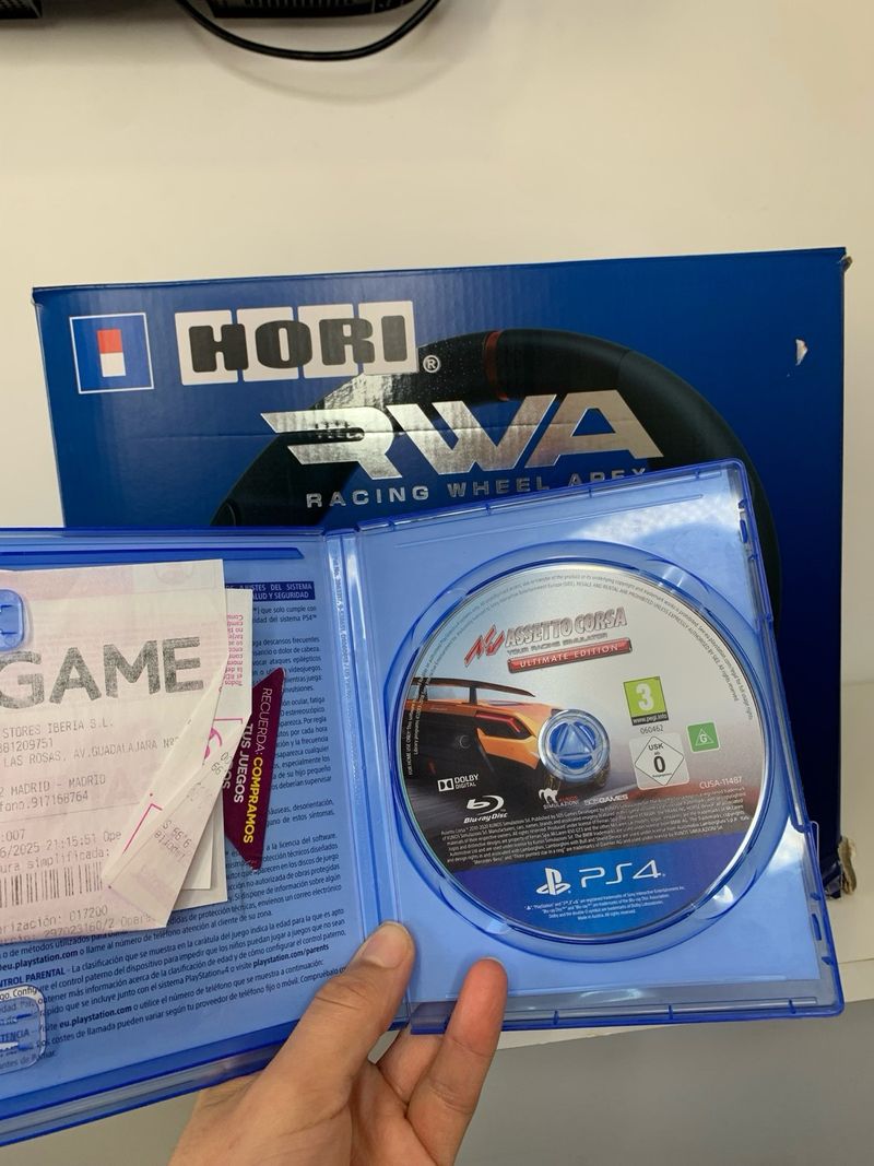 Volante Hori RWA Racing Wheel Apex + Juego PS4 afbeelding 8