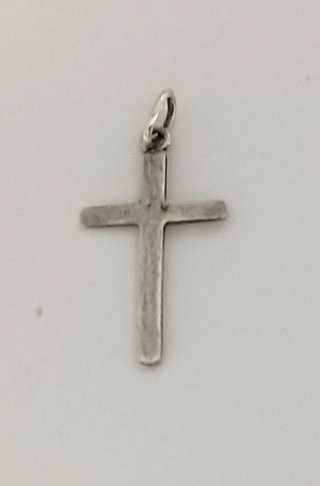 Colgante Cruz Antigua Metal Plateado