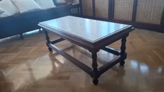 Mesa de centro baja auxiliar de salón mármol
