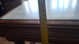 Mesa de centro baja auxiliar de salón mármol