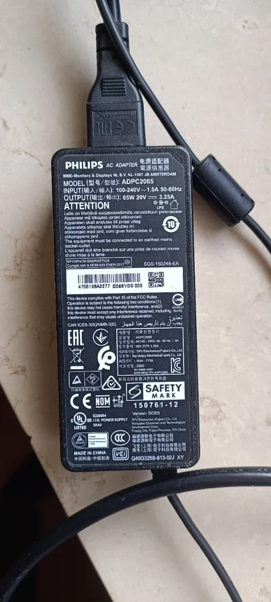 Alimentador Original Philips ADPC2065 - 20V 3.25A