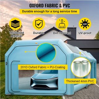 Tienda de Pintura Inflable para Autos 8.5 x 4.6 x 3 m con Sistema de Filtración y 2 Ventiladores