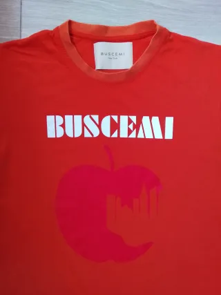 Maglietta Buscemi rossa con stampa mela tgXL