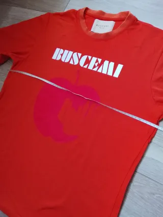 Maglietta Buscemi rossa con stampa mela tgXL