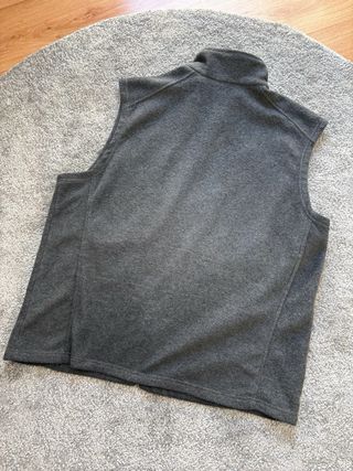 Chaleco Polar Columbia Gris Cremallera Completa